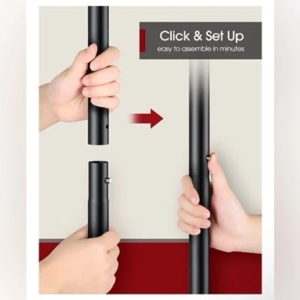Adjustable Black Garment Rack with Lower Shelf - Home Storage & Organization